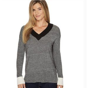 Smartwool Akamina Women's Long Sleeve V-Neck Sweater Sz M Merino Wool Blend
